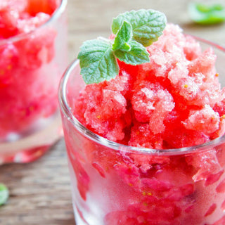 Frozen protein granita with watermelon and raspberries – bariatric recipe by Celebrate Vitamins