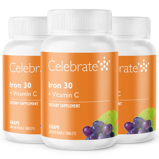 Iron 30 mg + Vitamin C, Chewable, Grape