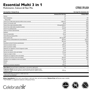 Essentiel Multi 3 en 1 Multivitamines avec Calcium Boisson Mélange 