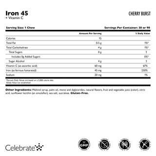 Eisen 45 mg + Vitamin C, Kaubonbons / Soft Chews