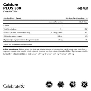 Kalzium Plus 500 Kautabletten