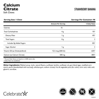 Calcium Citrate, Pâte à mâcher