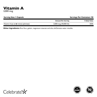 Vitamine A 3.000mcg (10.000 IU)