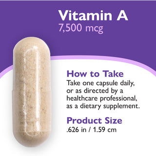 Vitamine A 7.500mcg (25.000 IU), Gélules