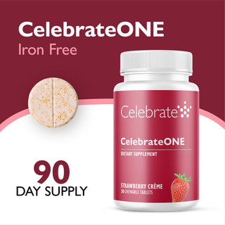 CelebrateONE Once Daily Bariatric Multivitamin sans Fer, A mâcher