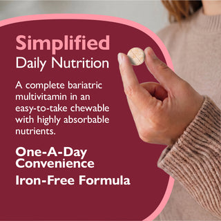 CelebrateONE Once Daily Bariatric Multivitamin sans Fer, A mâcher