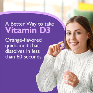 Vitamine D3 125mcg (5.000 UI), Quick-Melt, Orange