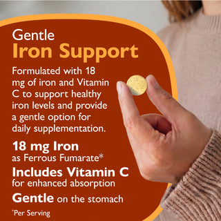 Fer 18 mg + Vitamine C, A mâcher, Orange 