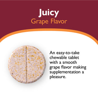 Vitamine Multi-ADEK avec 60mg Fer, A mâcher, Grape