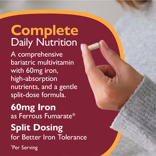 Multi-Complete 60 Multivitamine bariatrique avec Fer, Capsules