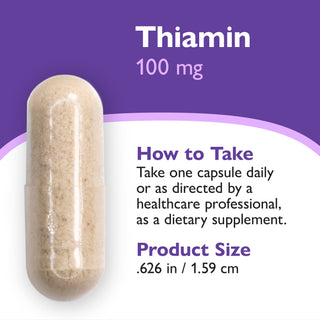Thiamine Vitamine B1, 100 mg, gélules