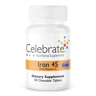 Fer 45 mg + Vitamine C, A mâcher, Grape 