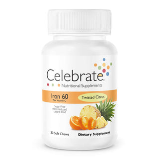 Fer 60 mg + Vitamine C, Pâte à mâcher, Twisted Citrus