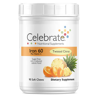Iron 60 mg + Vitamin C, Soft Chews, Twisted Citrus