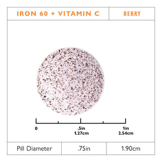 Iron 60 mg + Vitamin C Chewable Tablets, Berry