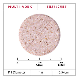 Multi-ADEK A mâcher Vitamine, Fer Gratuit, Berry Sorbet 